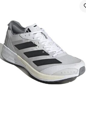 Adidas Women’s White and Gray/Black ADIZERO Adios 7 Performance Running Shoes